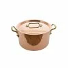 BASSINE A RAGOUT CUIVRE ETAME AVEC COUVERCLE