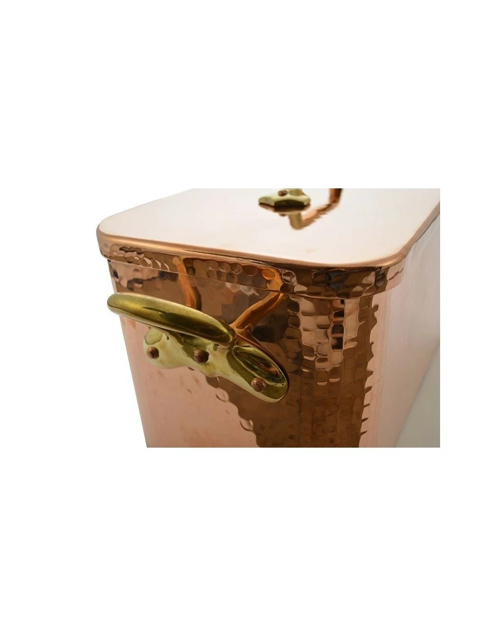 BRAISIERE CUIVRE ETAME AVEC COUVERCLE – Image 2