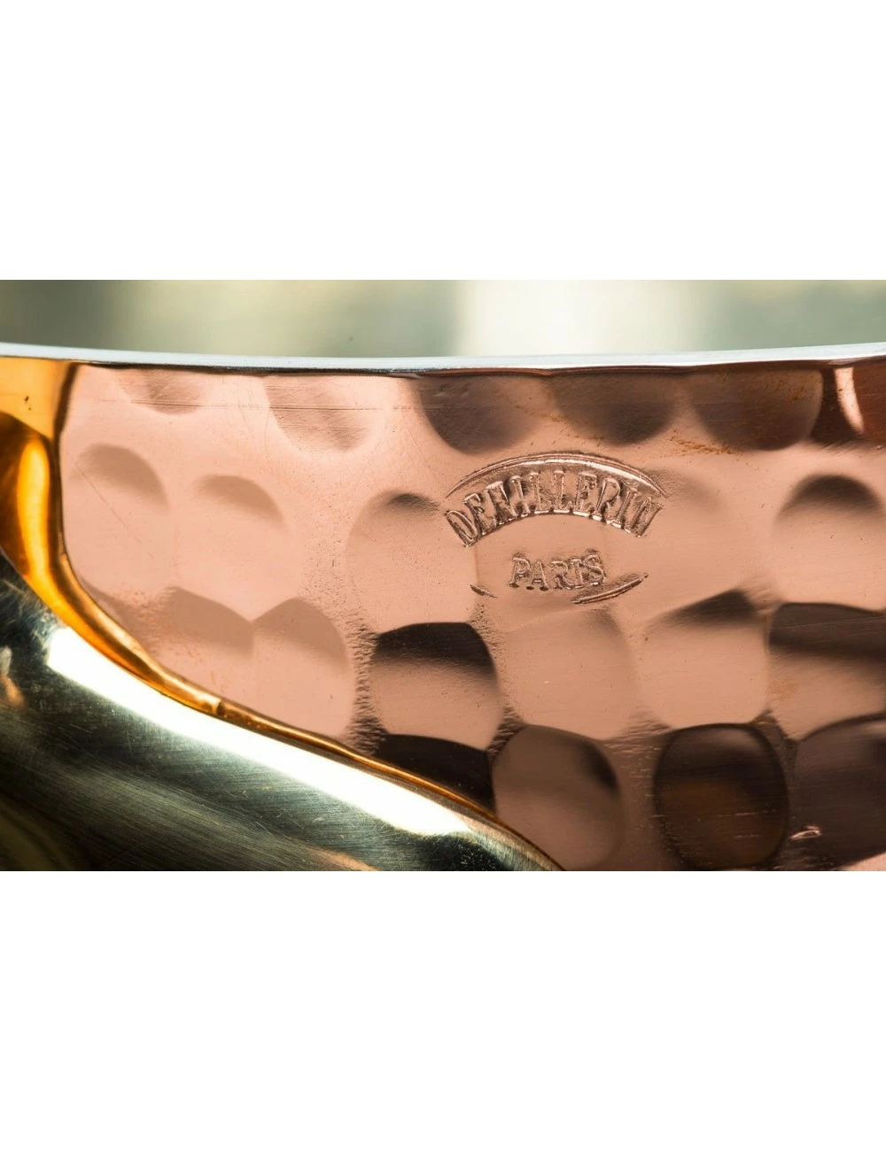 CASSEROLE CUIVRE ETAME EXTRA FORT QUEUE BRONZE – Image 2