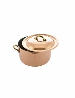COCOTTE RONDE AVEC COUVERCLE - SERVICE TABLE - CUPRINOX
