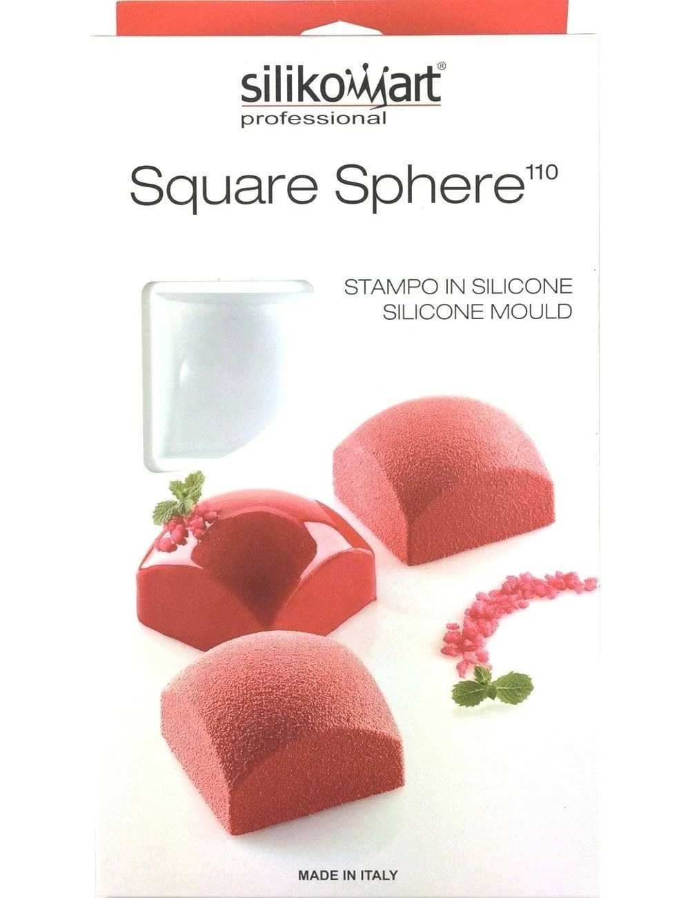 PLAQUE SILIKOMART - 8 CARRES SPHERES