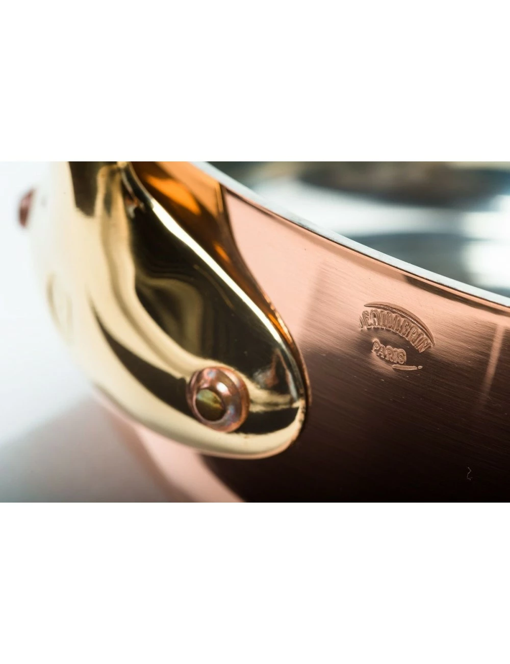 PLAT A SAUTER CUIVRE ETAME EXTRA FORT AVEC QUEUE BRONZE – Image 3