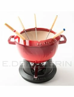 SERVICE A FONDUE ROUGE DIAMETRE 20 - STAUB